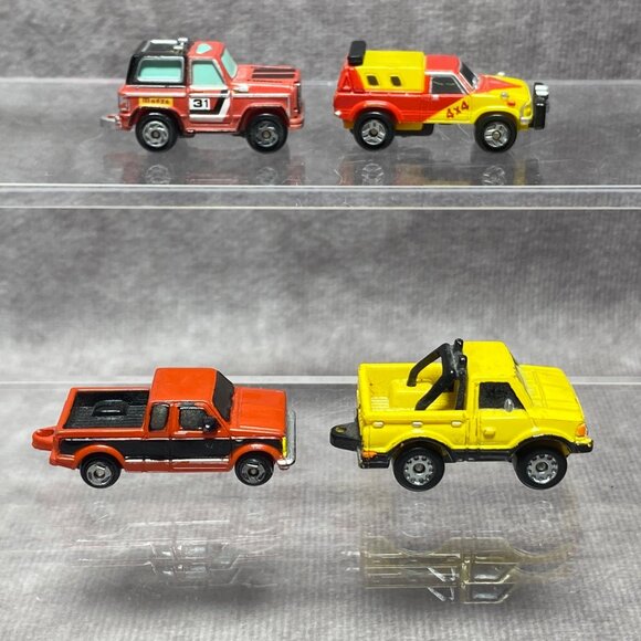 Micro Machines Vintage 80's Mini Off-Road Vehicles Toyota, Ford, Chevy & Datsun - Picture 1 of 11